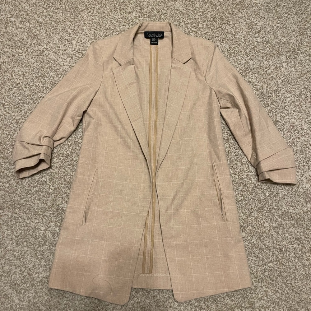 Rachel Zoe Beige Blazer Coat